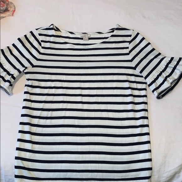 J. Crew Tops - Jcrew ruffled sleeve top J. Crew Tops - Jcrew ruffled sleeve top